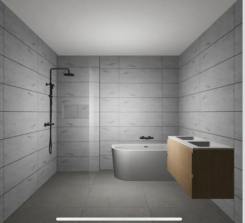 Projet de douche - Visualisation du projet de douche